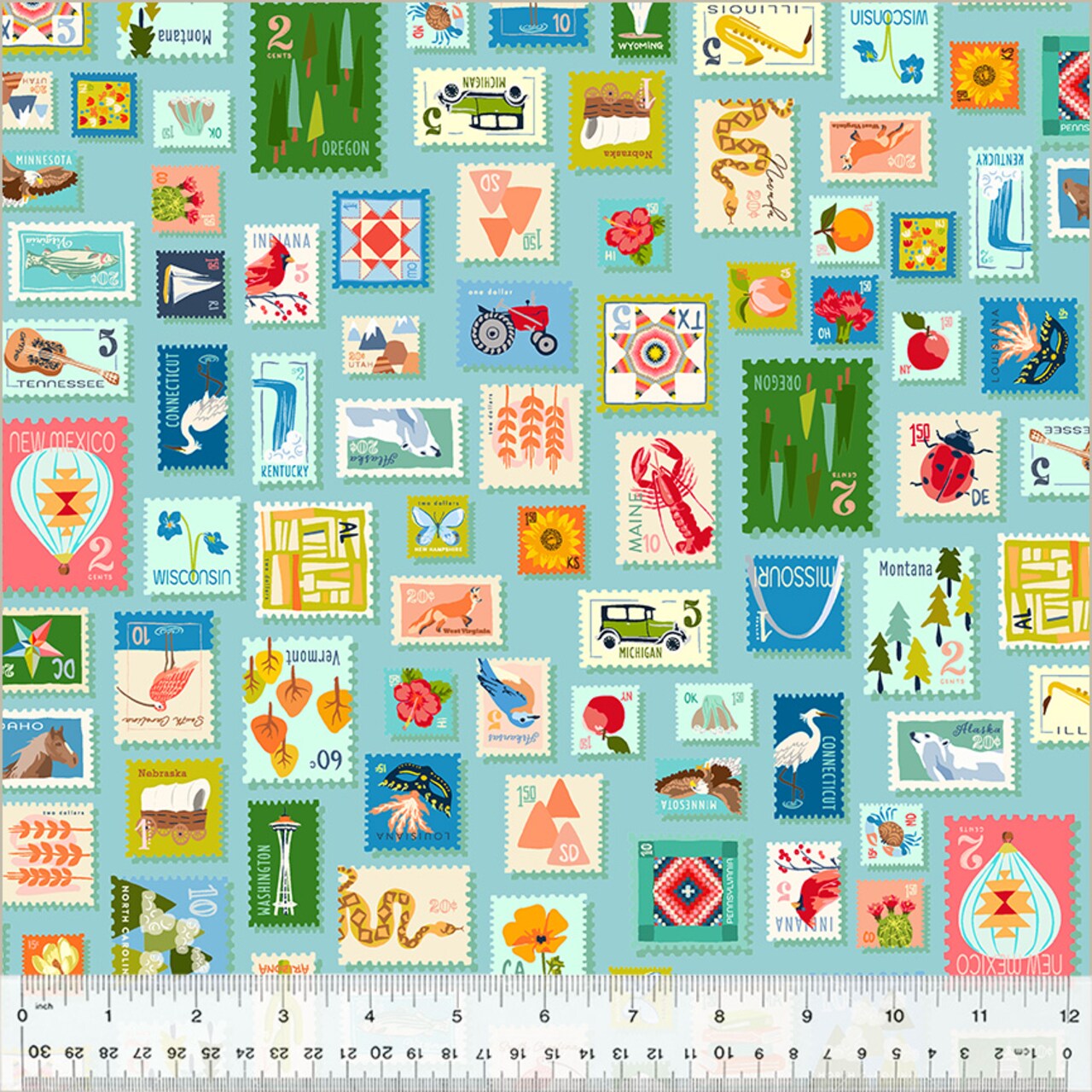 Stamp Collection in Sky (54509d-5) | Cross Country | Tamara Kate | Windham